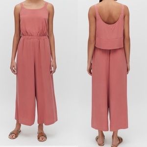 CUYANA pink silk jumpsuit